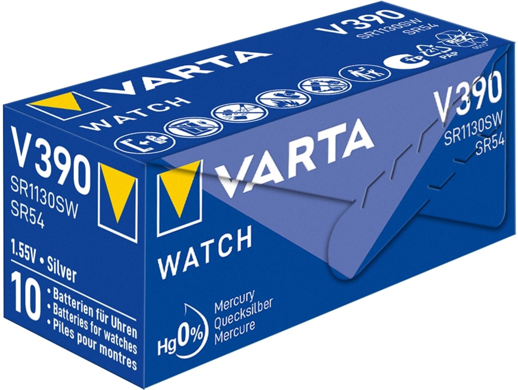 Varta V390 Silver Oxide Pack of 10